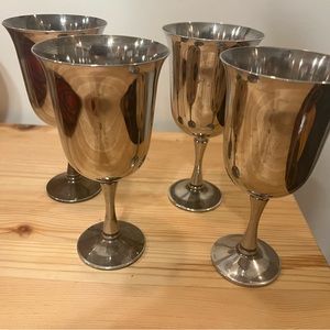 Set of 4 Silver Goblets
